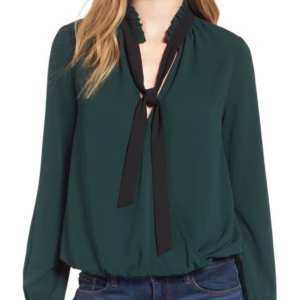 Green blouse